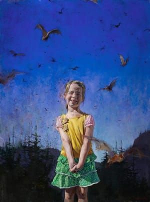 Artwork Title: Little Girl with Bats
