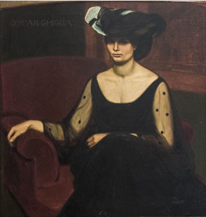 Artwork Title: Ritratto della moglie Isa  (Portrait of his wife Isa)
