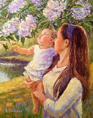 Artwork Title: Mother and Child in Spring