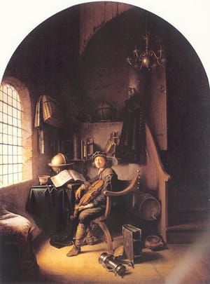 Artwork Title: Interior With A Young Violinist