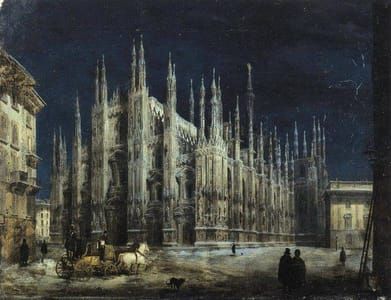 Artwork Title: Cathedral Square at Night