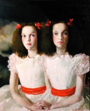 Artwork Title: Janet and Anne Johnstone (the artist's daughters)