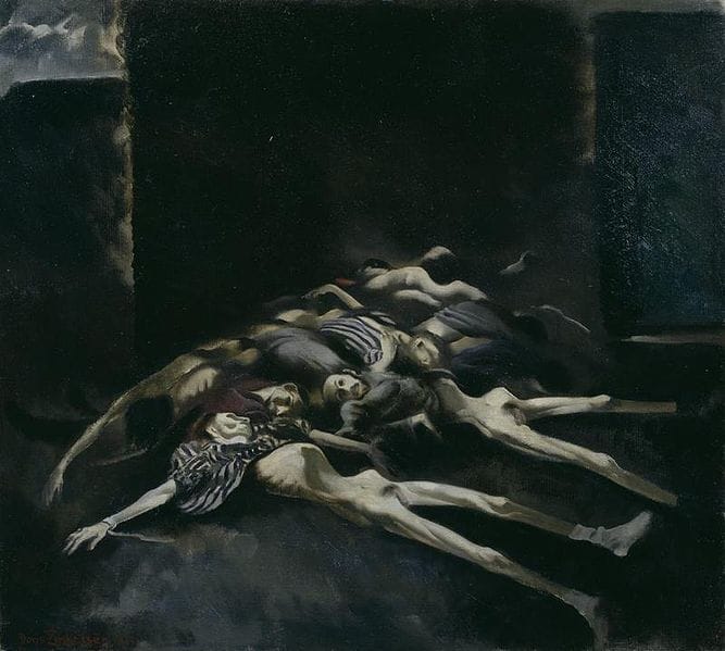 Artwork Title: Victims of Bergen-Belsen concentration camp – April