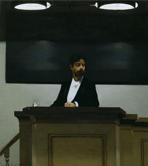 Artwork Title: Georg Brandes lectures at the University of Copenhagen