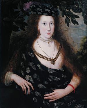 Artwork Title: Lady Elizabeth Pope, Wearing a Draped Mantle and Matching Turban