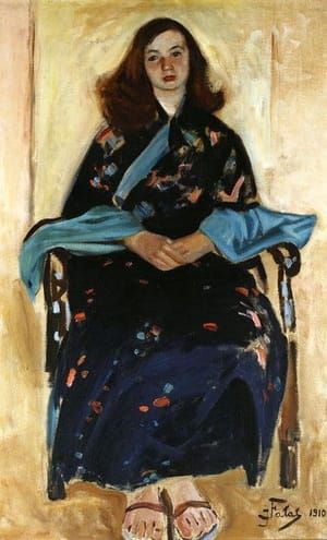 Artwork Title: A Woman in a Kimono