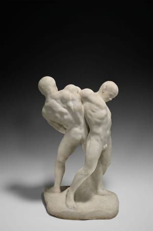 Artwork Title: The wrestlers - Wrestling (Die Ringer – Ringkampf)