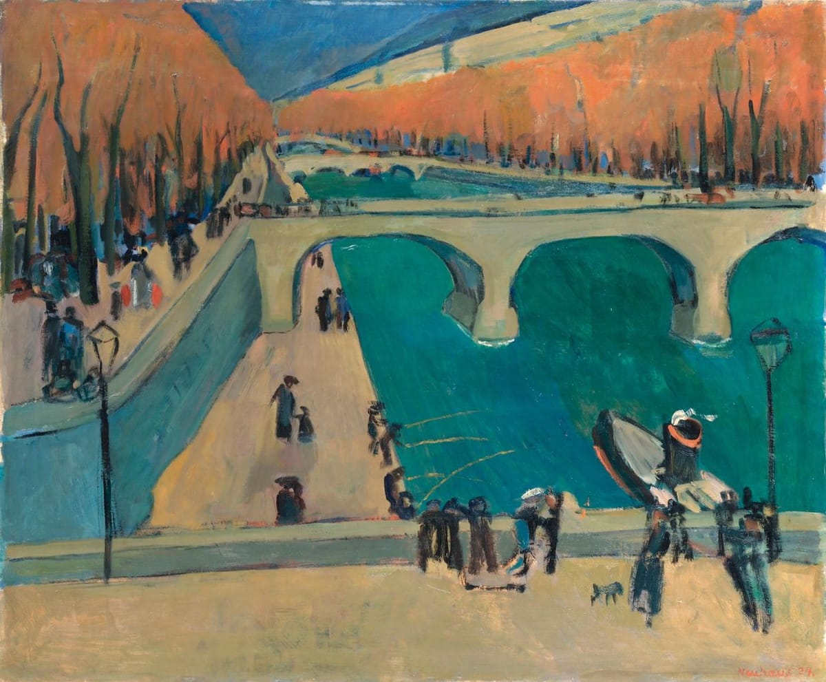 Artwork Title: Autumn in Paris (At the River Seine’s Beach)