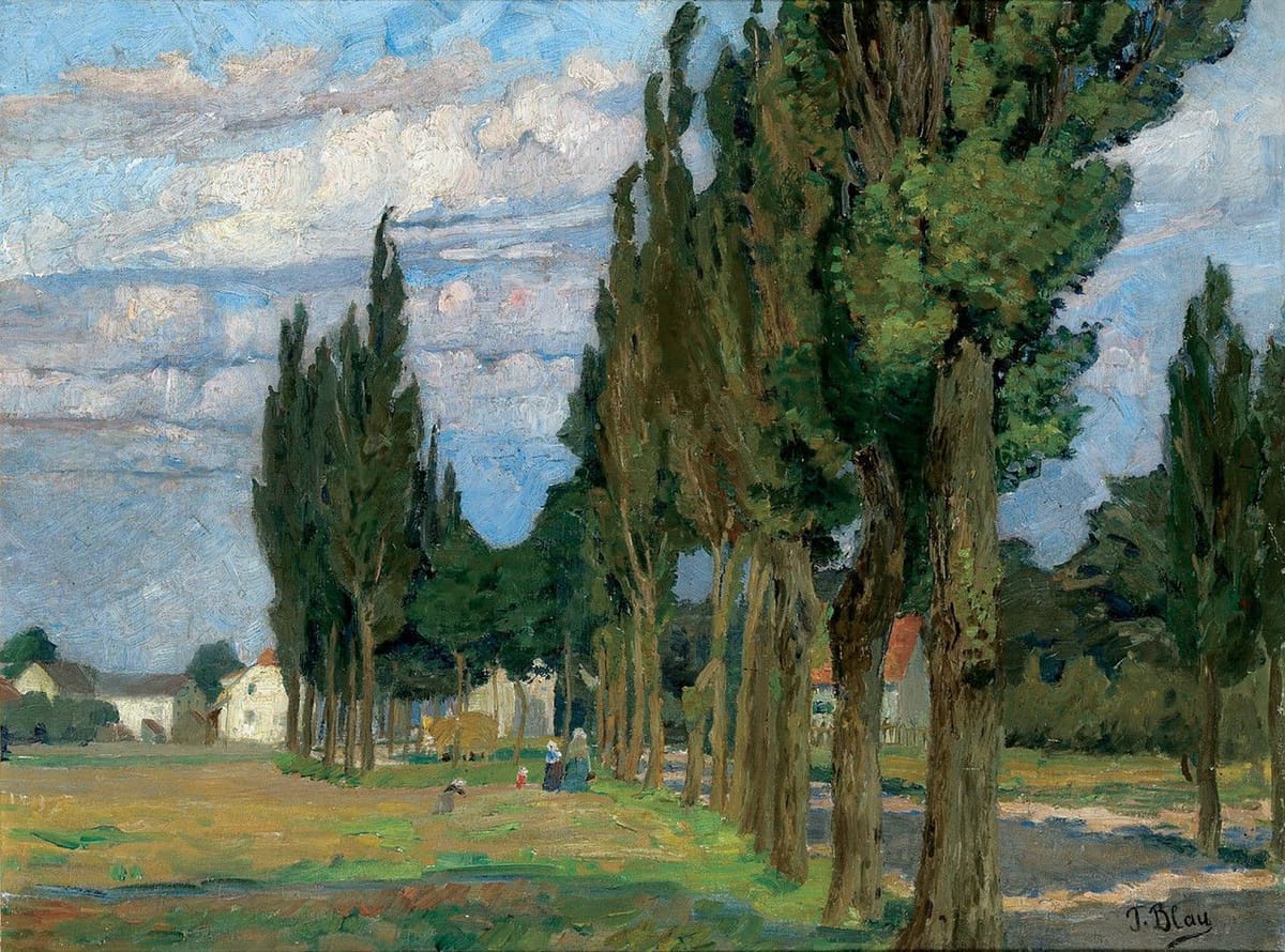 Artwork Title: Poplar Avenue in Lower Austria