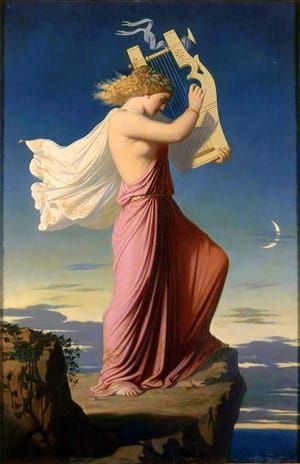 Artwork Title: Sappho Playing the Lyre