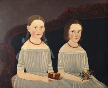 Artwork Title: Laura Ann Wood, aged 9, and Mary Ellen Wood, aged 7