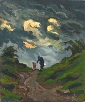 Artwork Title: Mutter mit Kind auf dem Weg