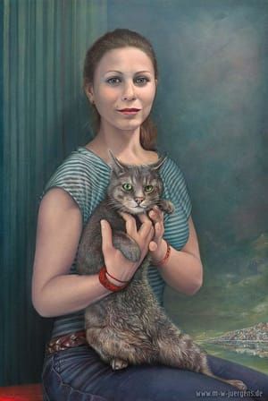 Artwork Title: The Girl with the Cat,2013