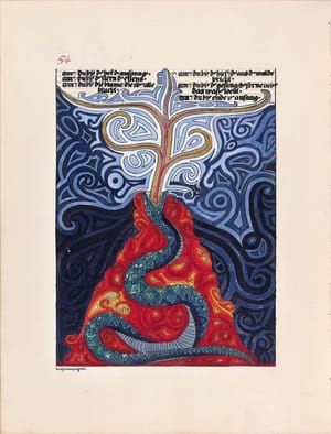Artwork Title: Illustration from The Red Book by C. G. Jung, page 54