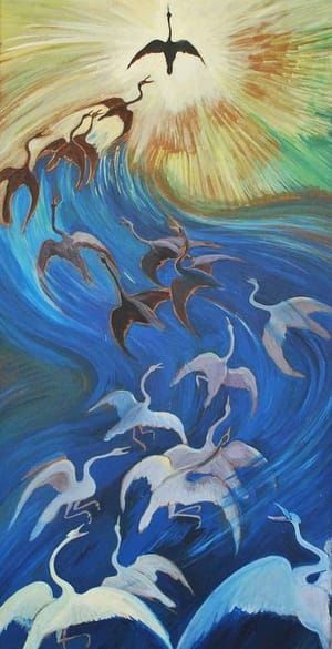 Artwork Title: Flight of the Brolgas