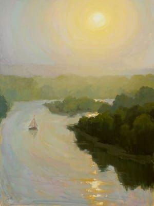 Artwork Title: Around the Bend   Oil on canvas,