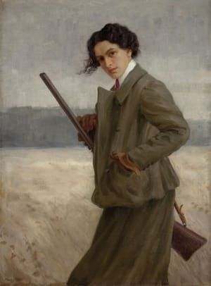 Artwork Title: Self Portrait with a Rifle