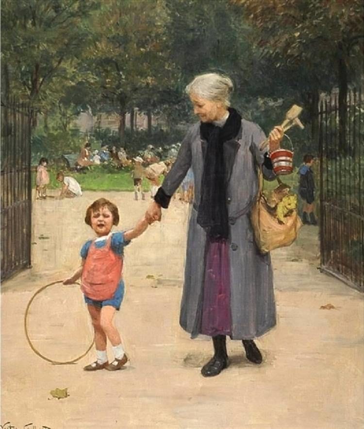 Artwork Title: In the Park with Grandmother
