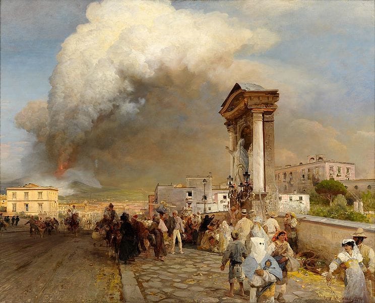 Artwork Title: Naples, Eruption of Vesuvius