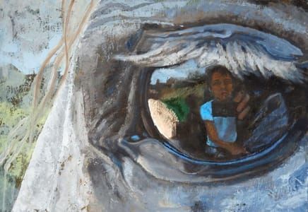 Artwork Title: Self Portrait in a Horse's Eye