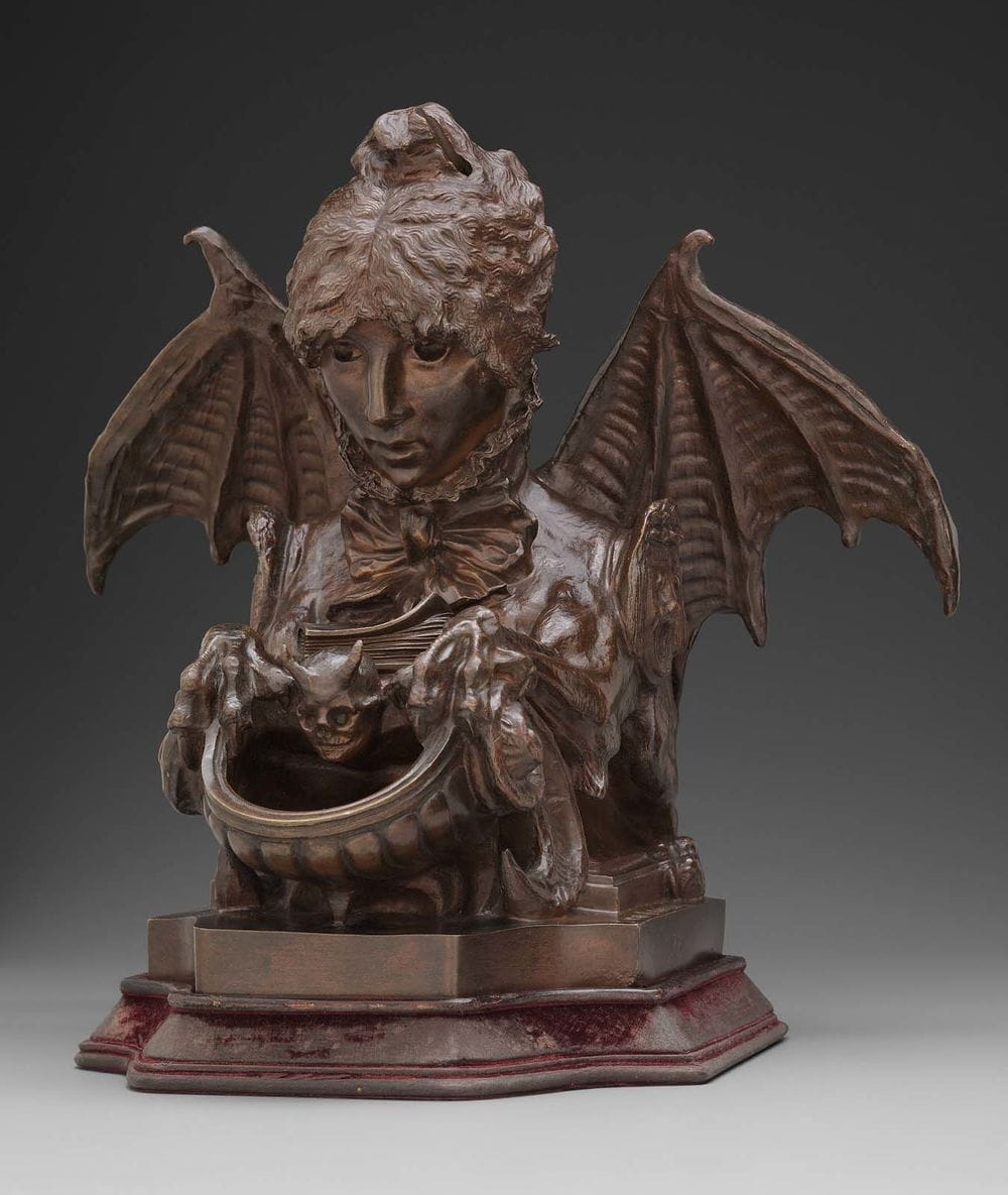 Artwork Title: Fantastic Inkwell (Self Portrait as a Sphinx)