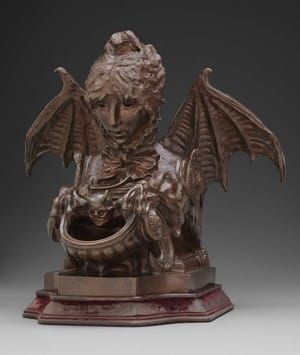 Artwork Title: Fantastic Inkwell (Self Portrait as a Sphinx)