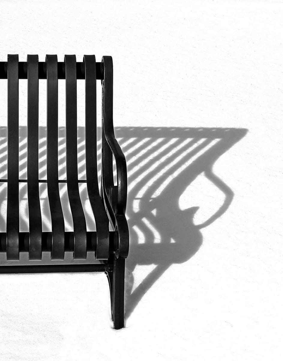 Artwork Title: Park Bench, Winter