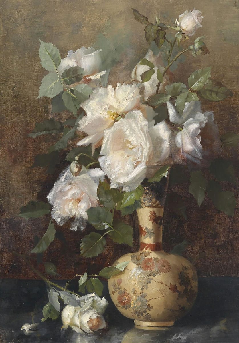 Artwork Title: Roses in Vase