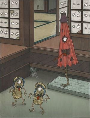 Artwork Title: Mokumokuren, Bakezōri, Karakasa Kozō