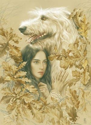 Artwork Title: Lúthien and Huan