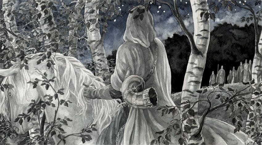Artwork Title: Oromë Espies the First Elves