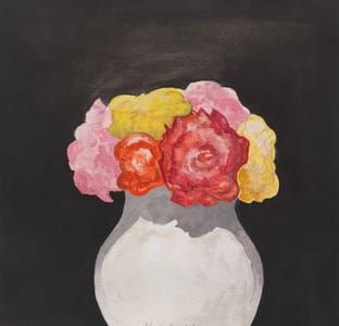 Artwork Title: Still life with floral vase