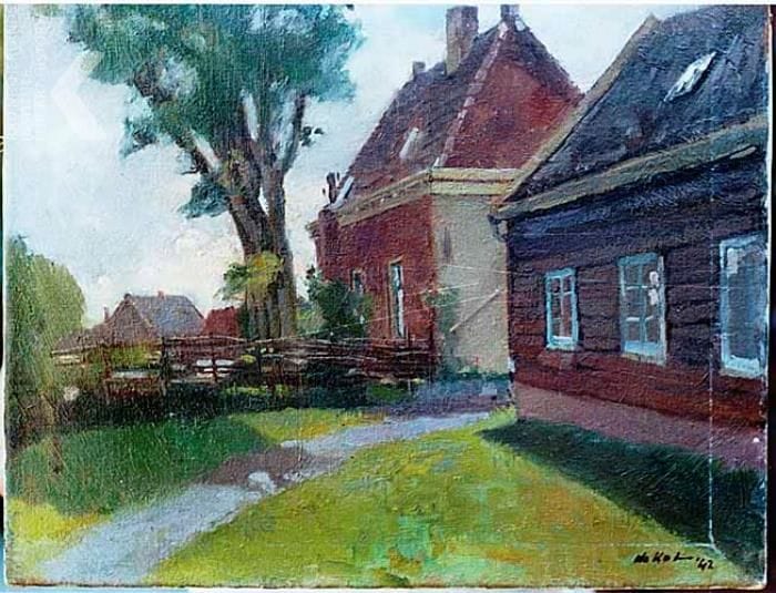 Artwork Title: Dorpsgezicht Overveen (View of the village Overveen)