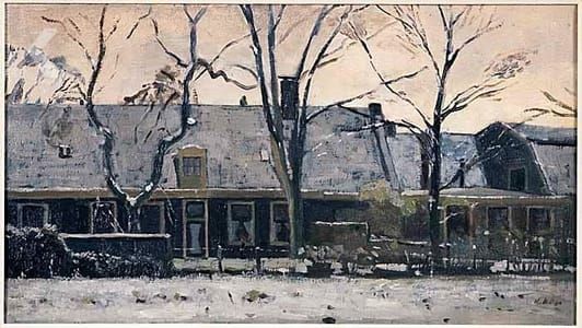 Artwork Title: Huizen in de sneeuw (Houses in the Snow) (Overveen)