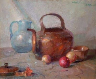 Artwork Title: Copper Kettle and Onions