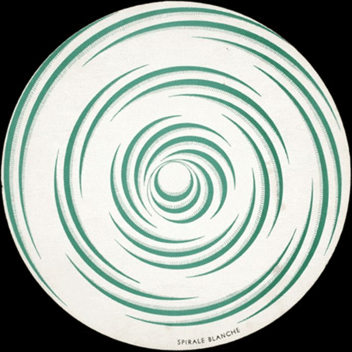 Artwork Title: Rotorelief No. 12 – Spirale Blanche – Modèle Déposé