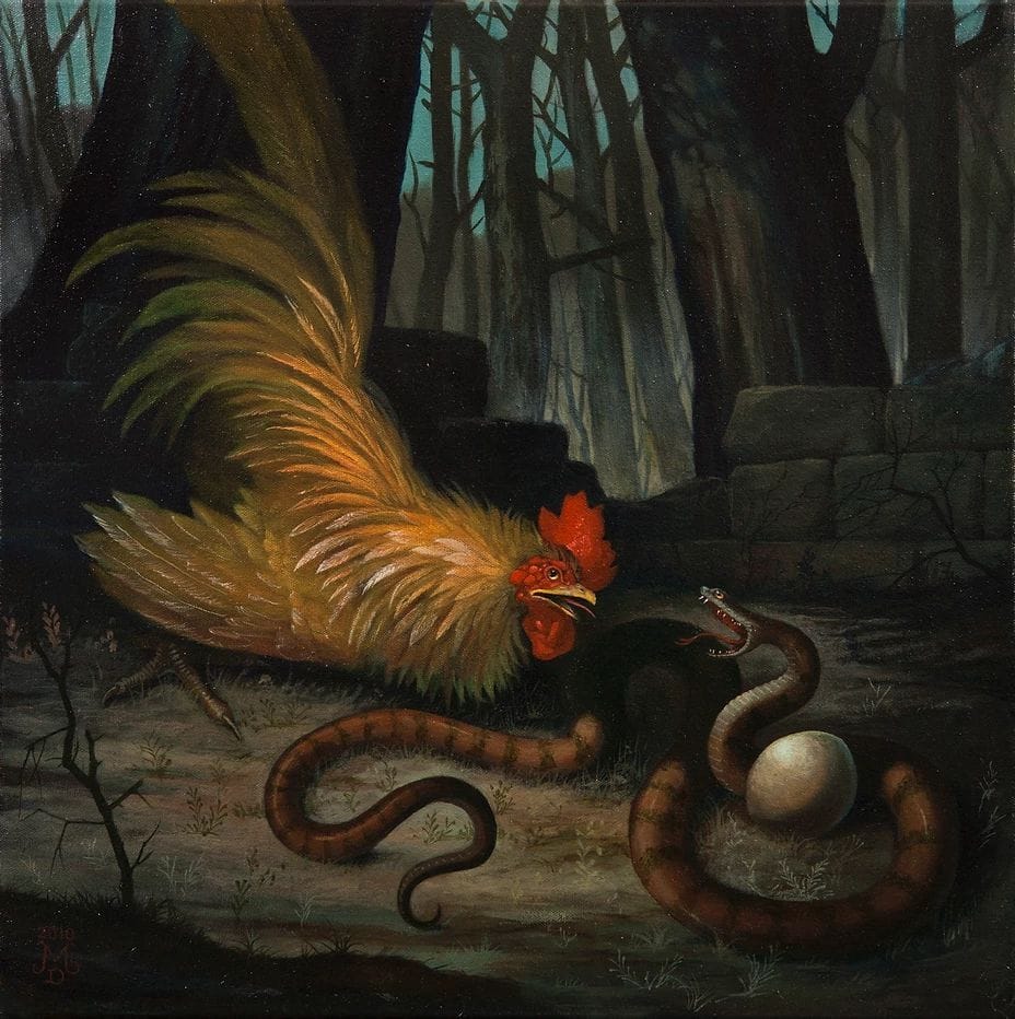 Artwork Title: The Rooster And The Snake