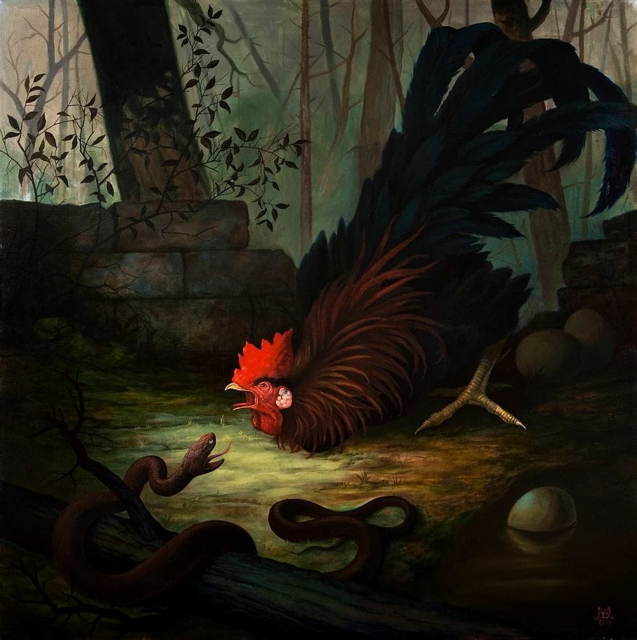 Artwork Title: The Rooster And The Snake