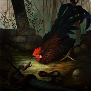 Artwork Title: The Rooster And The Snake