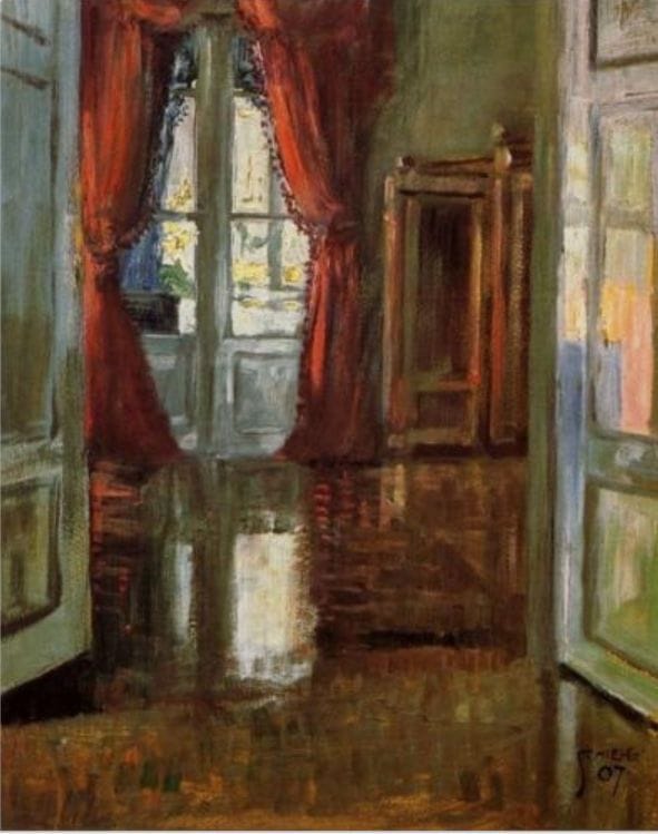 Artwork Title: View in to apartment of Leopold and Marie Czihaczek