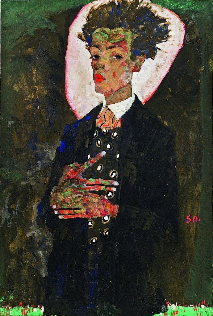 Artwork Title: Self Portrait with Peacock Waistcoat