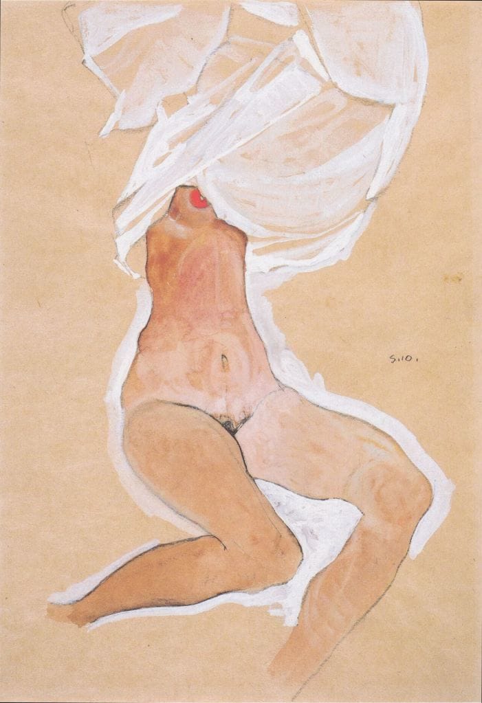 Artwork Title: Nude Girl Sitting With Shirt Over Her Head