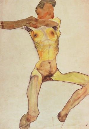 Artwork Title: Male Nude, Yellow