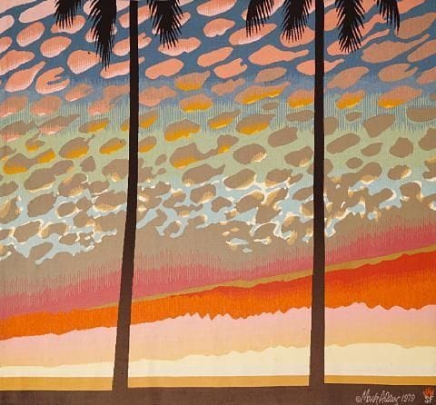 Artwork Title: Sunset with Palms