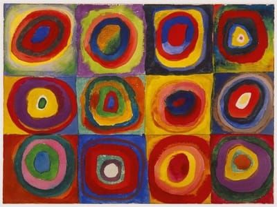 Artwork Title: Color Study: Squares with Concentric Circles