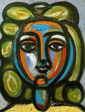 Artwork Title: Head of a Woman with Green Curls