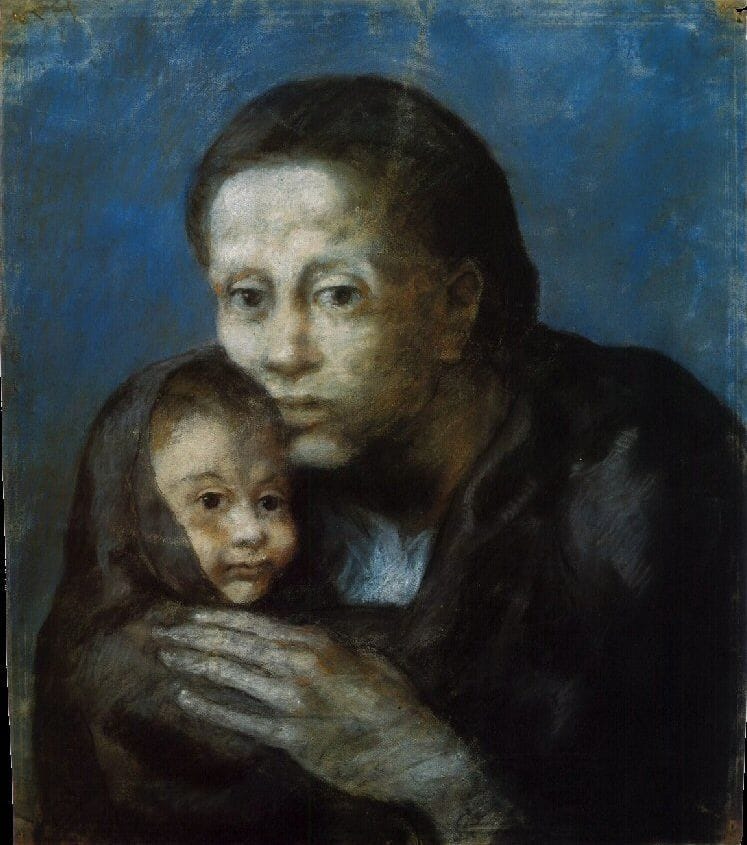 Artwork Title: Mother and son with handkerchief