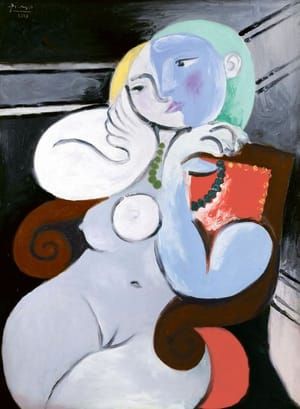 Artwork Title: Nude Woman in a Red Armchair