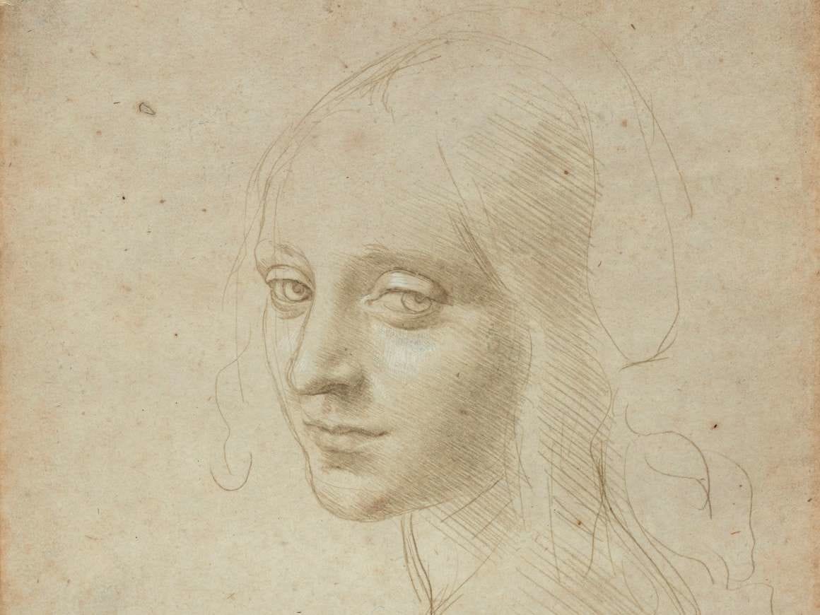 Artwork Title: Head of a Young Woman (Study for the Angel inThe Virgin of the Rocks)