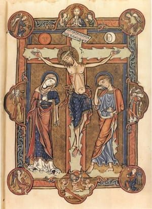 Artwork Title: Amesbury Psalter, Oxford, mid-thirteenth century